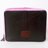 ADBGA315 Western Hair on Hide Jewelry Case Metallic Splatter Leather Travel Storage Organizer