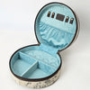 ADBGA317 American Darling Circular Hand Tooled Leather & Cowhide Jewelry Case