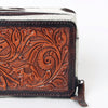 ADBGA318 American Darling Tooled Leather & Cowhide Floral Western Jewelry Case Box