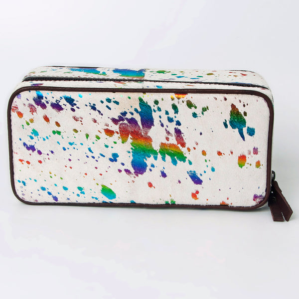 ADBGA318 American Darling Western Paint Splatter Hair-On Cowhide Jewelry case