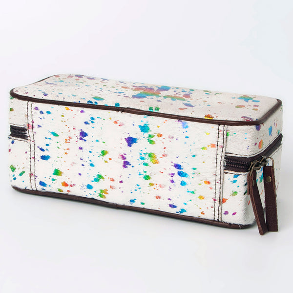 ADBGA318 American Darling Western Paint Splatter Hair-On Cowhide Jewelry case