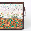 ADBGA323 American Darling Hand Tooled Leather Hair-On Cowhide Travel Jewelry Case