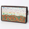 ADBGA323 American Darling Hand Tooled Leather Hair-On Cowhide Travel Jewelry Case