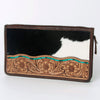 ADBGA323 American Darling Hand Tooled Leather Hair-On Cowhide Travel Jewelry Case
