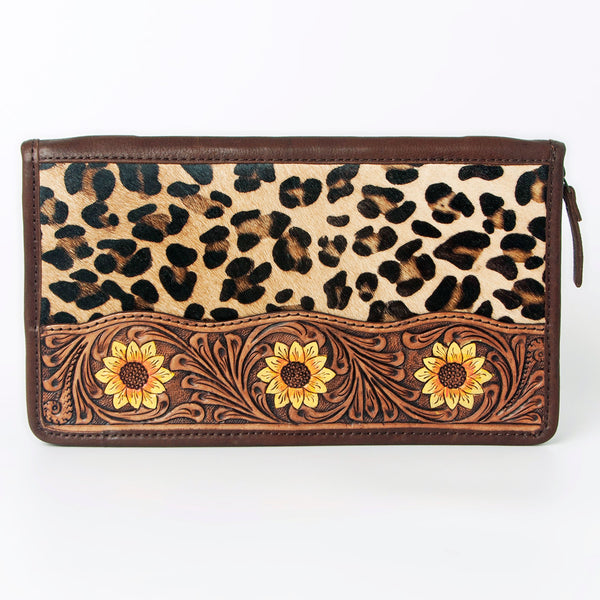 ADBGA323 American Darling Hand Tooled Leather Hair-On Cowhide Travel Jewelry Case
