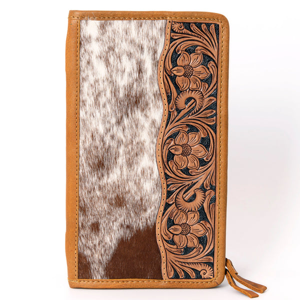 ADBGA323 American Darling Hand Tooled Leather Hair-On Cowhide Travel Jewelry Case