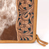ADBGA323 American Darling Hand Tooled Leather Hair-On Cowhide Travel Jewelry Case
