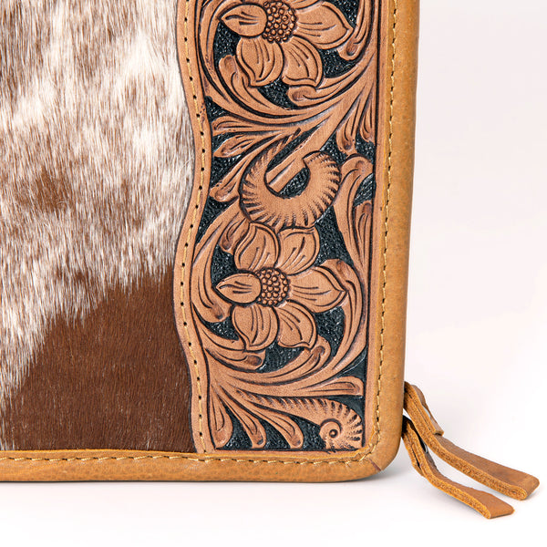 ADBGA323 American Darling Hand Tooled Leather Hair-On Cowhide Travel Jewelry Case
