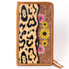 ADBGA323 American Darling Hand Tooled Leather Hair-On Cowhide Travel Jewelry Case