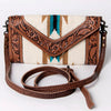 ADBG906 American Darling Handcrafted Hand Tooled Leather Saddle Blanket Envelope