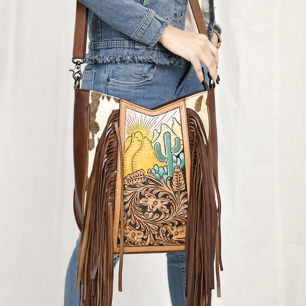 LC-ADBGZ690F Messenger Genuine Western Leather Women Bag