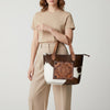 LC-ADBGZ694 Genuine Cowhide Leather Tote Bag with Hand-Tooled Floral Patch - Western Shoulder Bag