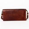 ADBGM112 Hand-Painted Leather Crossbody Clutch -Floral Western Design