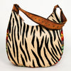 ADBG1031 American Darling Hair-On Cowhide Hobo Bag with Handwoven Saddle Blanket Sides Western Leather