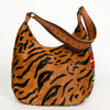 ADBG1031 American Darling Hair-On Cowhide Hobo Bag with Handwoven Saddle Blanket Sides Western Leather