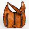 ADBG1031 American Darling Hair-On Cowhide Hobo Bag with Handwoven Saddle Blanket Sides Western Leather
