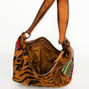 ADBG1031 American Darling Hair-On Cowhide Hobo Bag with Handwoven Saddle Blanket Sides Western Leather