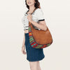 ADBG1031 American Darling Handwoven Saddle Blanket Hobo Bag Western Leather Shoulder Bag