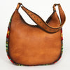 ADBG1031 American Darling Handwoven Saddle Blanket Hobo Bag Western Leather Shoulder Bag