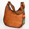 ADBG1031 American Darling Handwoven Saddle Blanket Hobo Bag Western Leather Shoulder Bag