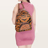 ADBGS156 Printed Cowhide Leather Backpack with Tooled Floral Pocket - Western Wild Style