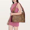 ADBG803 American Darling Western Leather Hobo Bag - Hand Tooled Cowhide & Fringe Purse