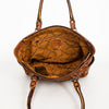 ADBG953 American Darling Western Leather Tote Bag Hair-On Cowhide Hand Tooled Floral
