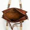 ADBG1033 American Darling Handwoven Saddle Blanket Tote Bag Western Genuine Leather Purse