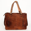 ADBG1033 American Darling Handwoven Saddle Blanket Tote Bag Western Genuine Leather Purse