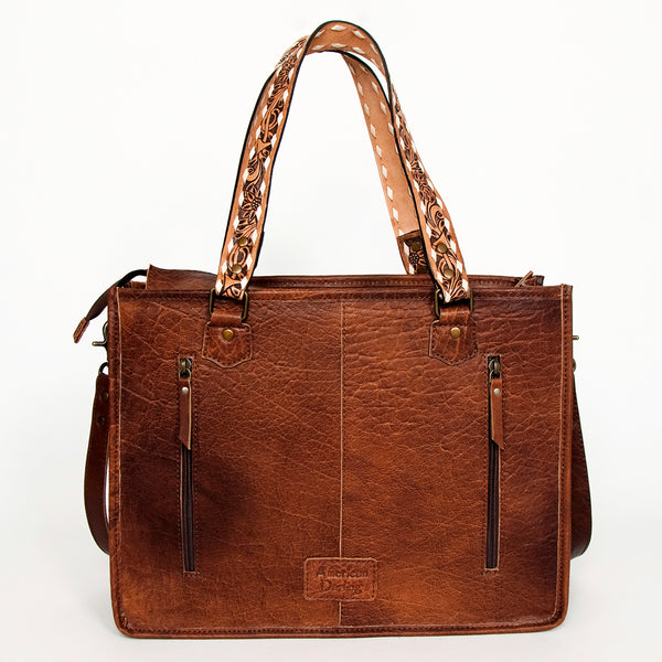 ADBG1033 American Darling Handwoven Saddle Blanket Tote Bag Western Genuine Leather Purse
