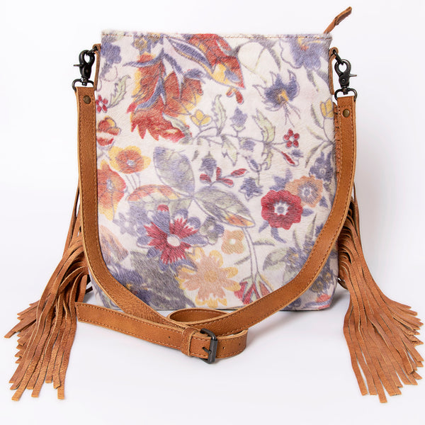 ADBG719 American Darling Western Leather Large Cross body Bag Hair-On Cowhide Fringed Purse