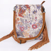 ADBG719 American Darling Western Leather Large Cross body Bag Hair-On Cowhide Fringed Purse