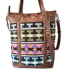 ADBG276 American Darling Tote Bag - Handcrafted Saddle Blanket & Full Grain Western Leather Bag