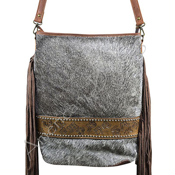 ADBG316 American Darling Hand Tooled Genuine Leather Large Cross body Bag