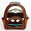 ADBG944 American Darling Handcrafted Backpack with Hand Woven Saddle Blanket and Genuine Leather