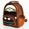 ADBG944 American Darling Handcrafted Backpack with Hand Woven Saddle Blanket and Genuine Leather