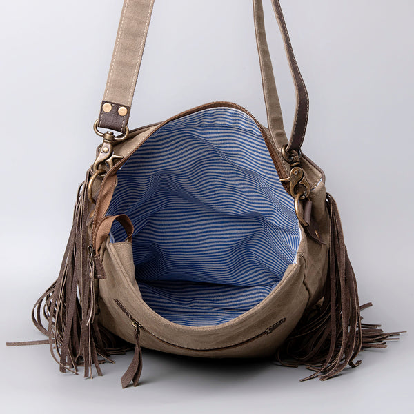 LC-KB489 Crossbody Upcycled Canvas Ladies Bag