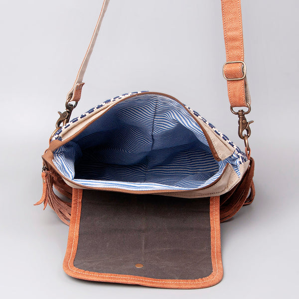 LC-KB494Crossbody Upcycled Canvas Ladies Bag