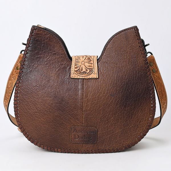 ADBG1039 American Darling Crocodile Embossed Hand Tooled Leather Western Crossbody Bag