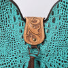 ADBG1039 American Darling Crocodile Embossed Hand Tooled Leather Western Crossbody Bag
