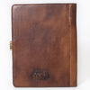 ADBG1040 American Darling Hand-Tooled Floral Genuine Leather Western Portfolio Bag