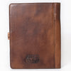 ADBG1040 American Darling Hand-Tooled Floral Genuine Leather Western Portfolio Bag