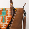 ADBG1047 American Darling Hand Woven Saddle Blanket Leather Tote Bag | Western Leather Handbag