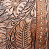 ADBGI218 Tooled Leather Hobo Bag with Turquoise Concho & Studded Trim