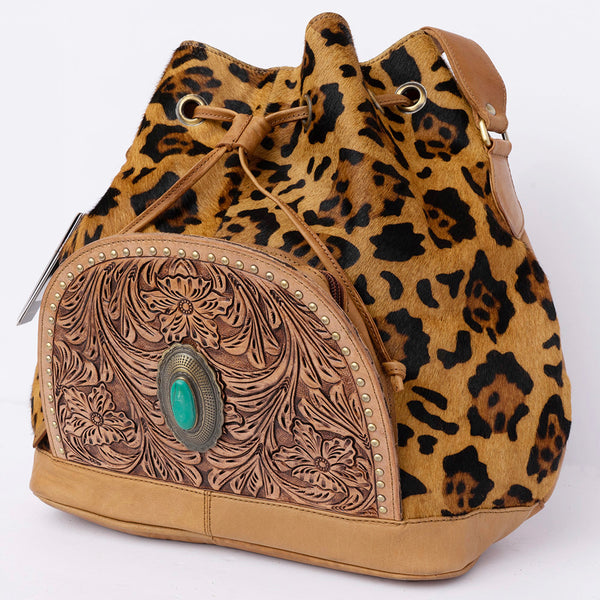 ADBGI226 Bucket Hair On Genuine Western Leather Women Bag