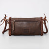 ADBGM267 Mini Western Leather Crossbody - Braided Edge & Turquoise Concho