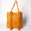 ADBGM119 Genuine Leather Fringe Tote - Western Knotted Strap Shoulder Bag