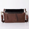 ADBGM272 Cowhide Western Fringe Crossbody - Braided Strap with Turquoise Concho
