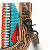 ADBG829 American Darling Western Small Cross body Bag Hand Tooled with Hand-Woven Saddle Blanket