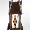 ADBGZXU175A American Darling Hand Tooled Floral Cross body Bag with Woven Saddle Blanket & Fringes
